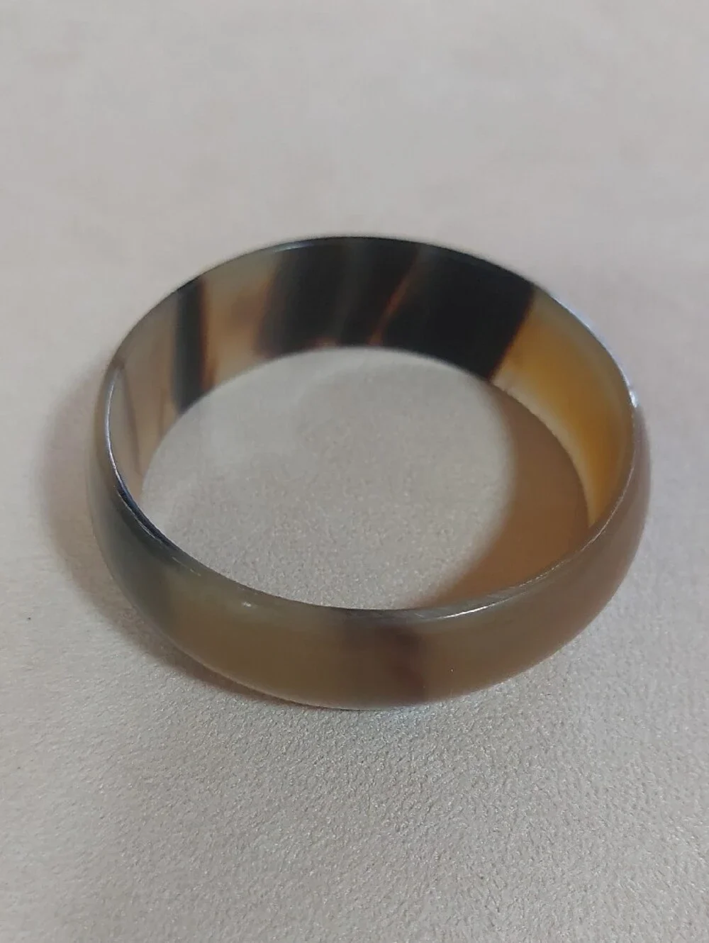 FREE with Bundle. Translucent Brown Agate Bangle Bracelet - Picture 2 of 5